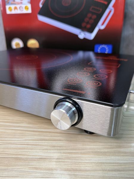 Инфракрасная плита Crownberg CB-1324 2000 Вт, одноконфорочная, сенсорная, стеклокерамика 260893 фото