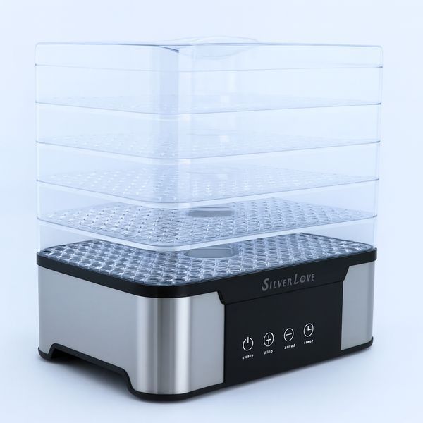 Сушарка для фруктів і овочів і м'яса Silver Love RB-912, 5 ярусів, 1000 Вт 260845 фото
