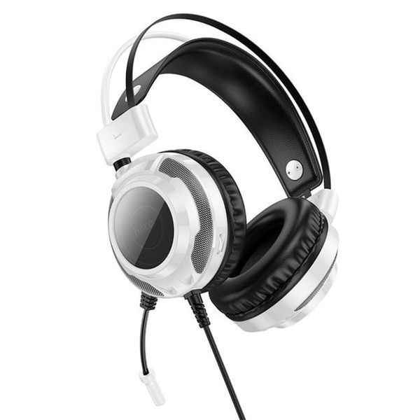Игровые наушники с микрофоном HOCO W110 с подсветкой / Проводная гарнитура к компьютеру 260870 фото