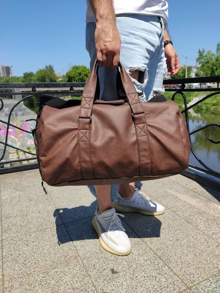 Спортивна сумка з відділенням для взуття Коричневого кольору 260428 фото