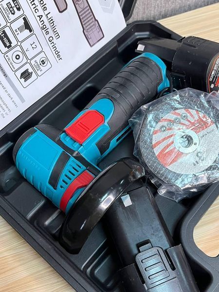Акумуляторна болгарка у валізі, 2 акумулятори 12V/ Мініболгарка 260568 фото