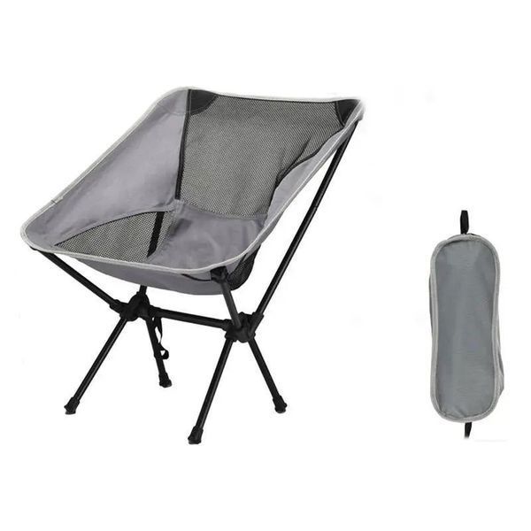 Туристичний легкий складний стілець Chair For Outdoor Grey 260455 фото