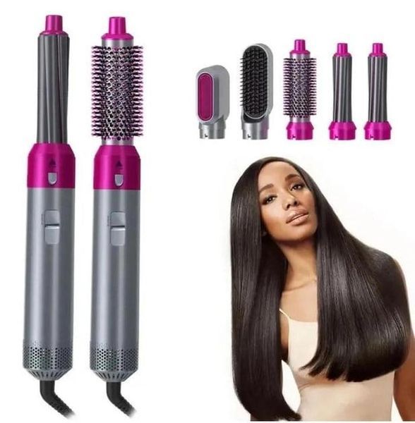 Стайлер 5в1 HAIR BRUSH Styler + Коробка Чохол з функціями надання об'єму, випрямлення, укладання 260457 фото