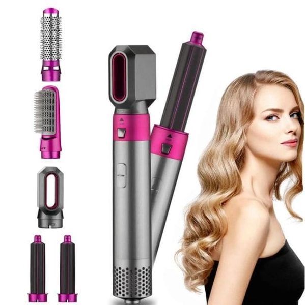 Стайлер 5в1 HAIR BRUSH Styler + Коробка Чохол з функціями надання об'єму, випрямлення, укладання 260457 фото