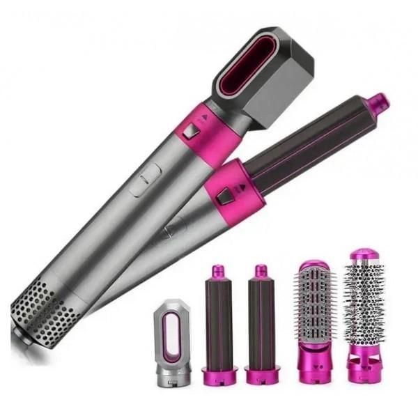 Стайлер 5в1 HAIR BRUSH Styler + Коробка Чохол з функціями надання об'єму, випрямлення, укладання 260457 фото