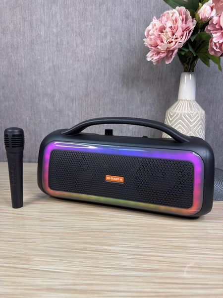 Портативна Bluetooth-колонка MS-3644BT-W 20 Вт з мікрофоном, караоке, USB FM , підсвітка 40 &times; 22 &times; 15 см 260888 фото