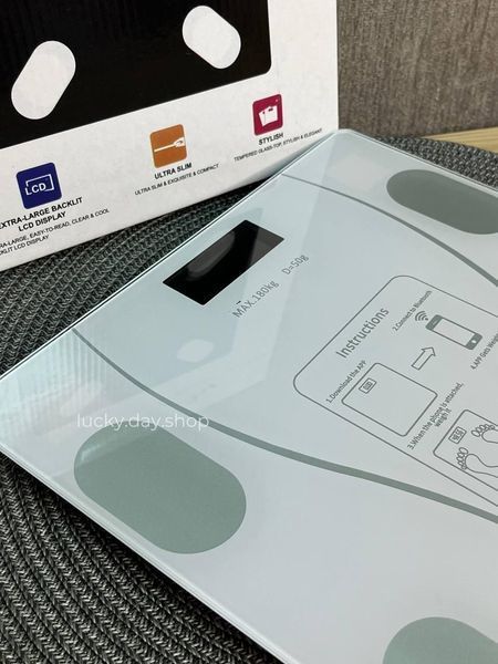 Умные фитнес весы с Bluetooth и измерением основных показателей тела Черные 260586 фото